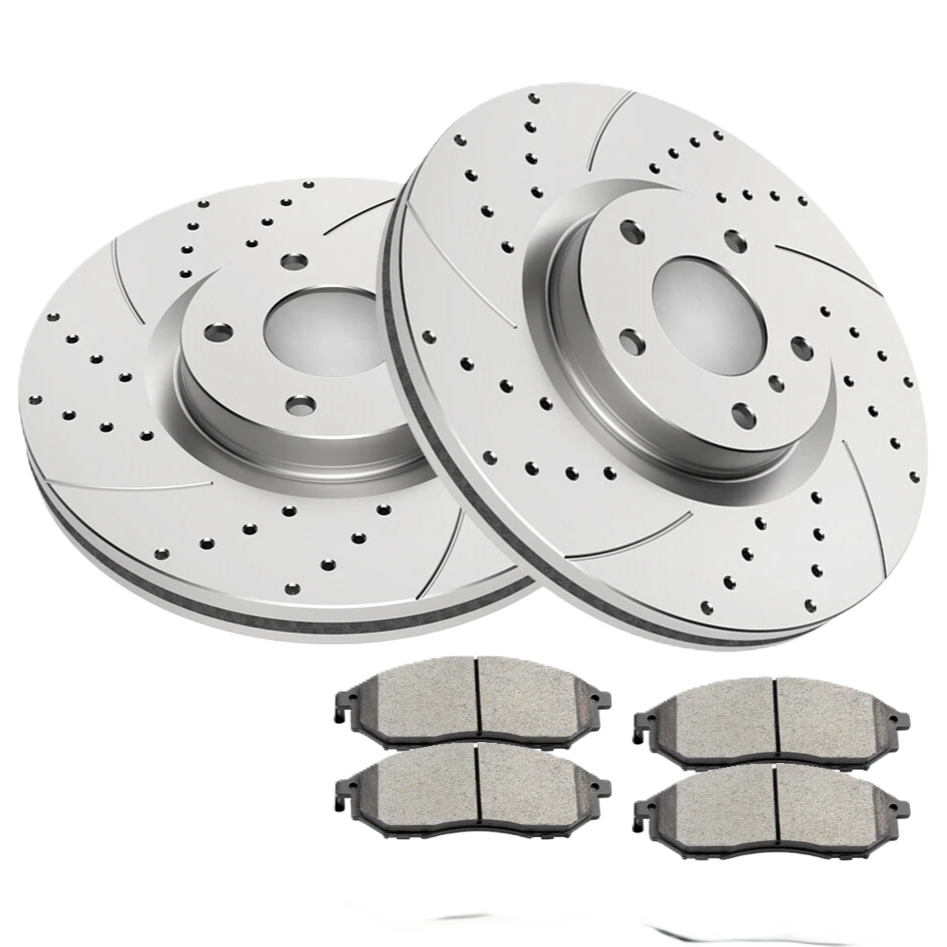 G37 / G35 / 370z / 350z Brake Pads and Slotted Rotor Kit