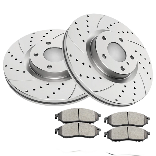 G37 / G35 / 370z / 350z Brake Pads and Slotted Rotor Kit